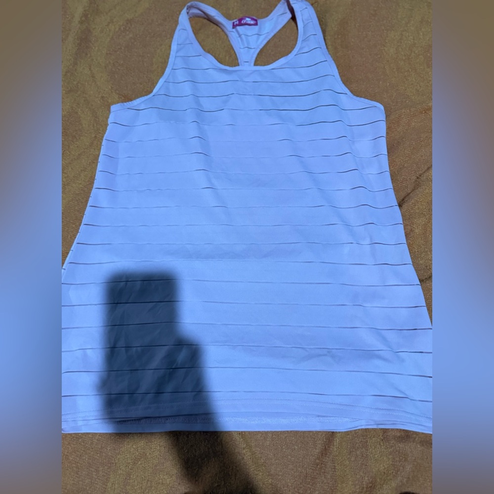 Women's sheer pink fitness Top